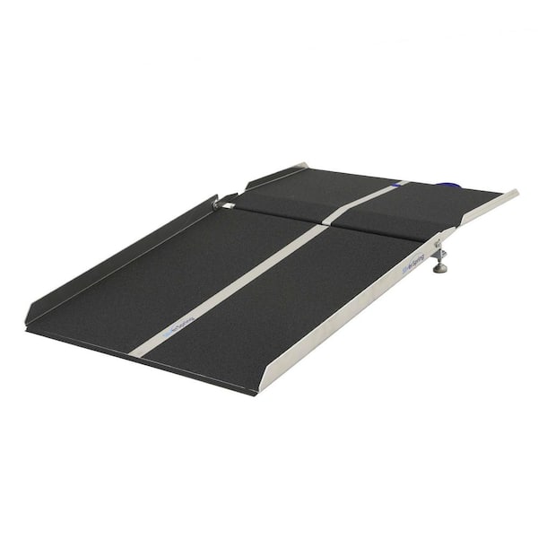 50 in. L x 30 in. W-Aluminum Patio Track Ramp-600 lb Weight Capacity