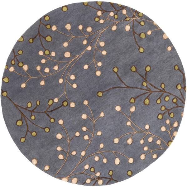 Artistic Weavers Aloysia Charcoal 6 ft. x 6 ft. Round Indoor Area Rug