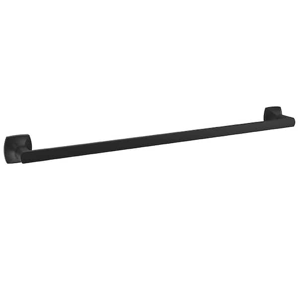 Vaneri 24 in Wall Mounted Towel Bar in Matte Black