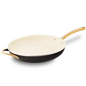 14 in. Ceramic Non-stick Frying Pan in White