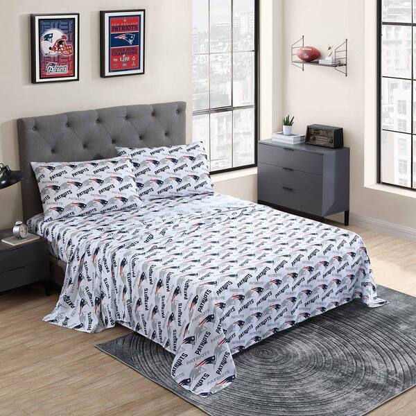 Sweet Home Collection New England Patriots NFL Officially Licenced 2021  Season 4-Piece Multi Color Microfiber King Bed Sheet Set NF-SH1-PAT-K - The  Home Depot