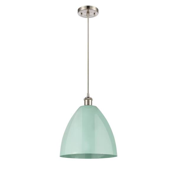 Innovations Plymouth Dome 1-Light Brushed Satin Nickel Cone Pendant ...