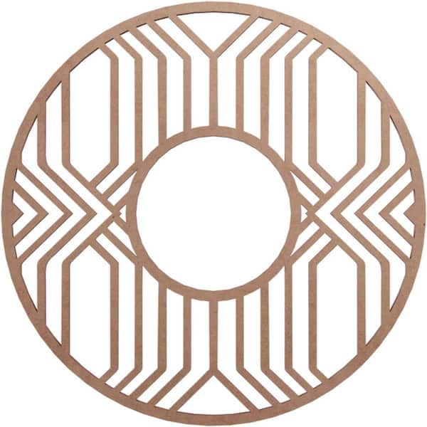 Ekena Millwork 16 in. x 16 in. x 1/4 in. Empire Wood Fretwork Pierced Ceiling Medallion, Wood (Paint Grade)