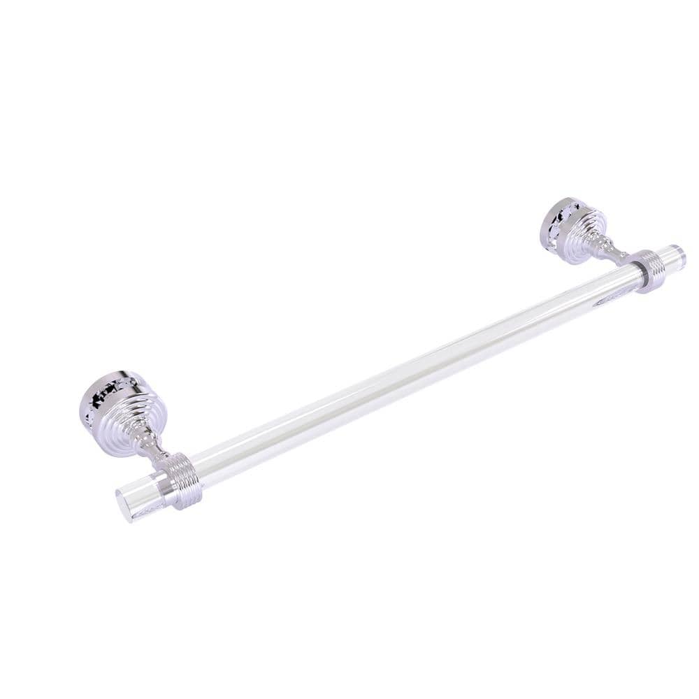 Pacific Grove Collection 18 in. Over-the-door  Single Towel Bar in Polished Chrome with Groovy Accents price history on PriceWatchPro