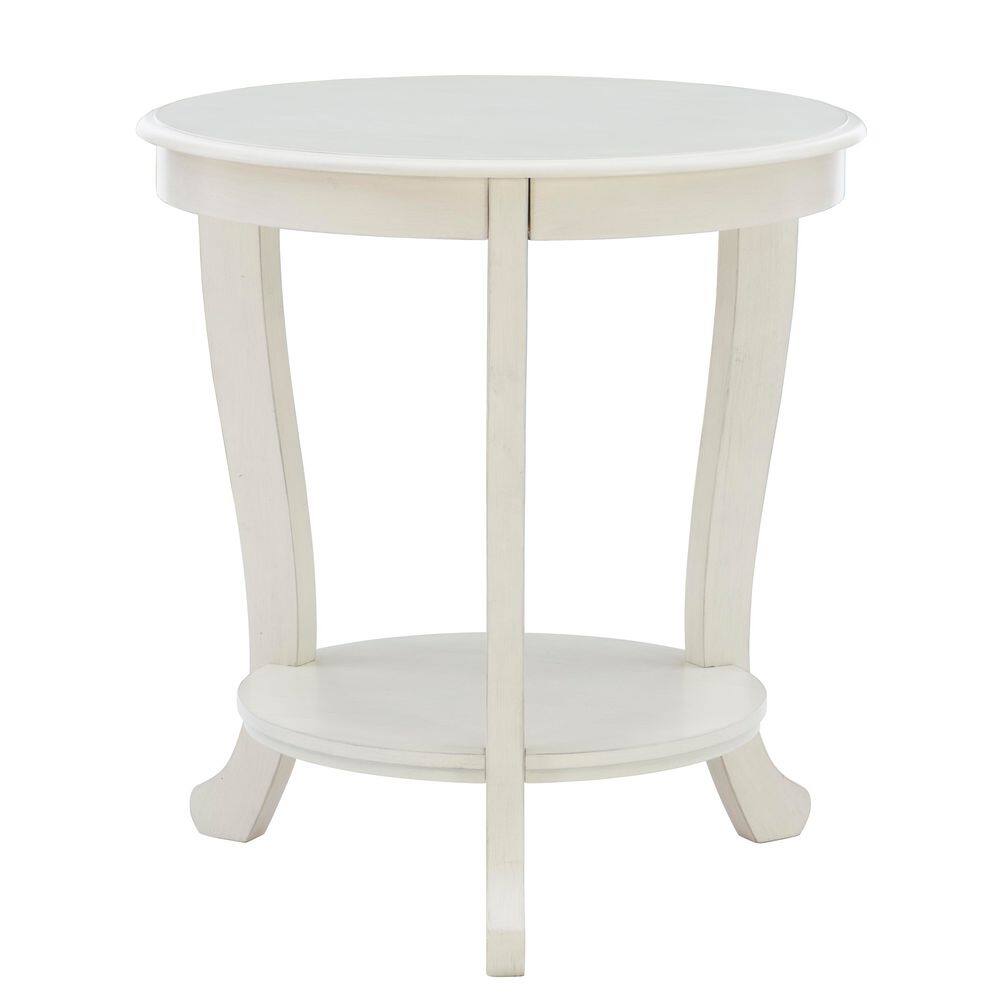 Whither 22 in. Natural Round Wood End Table with Shelf - thumbnail 5