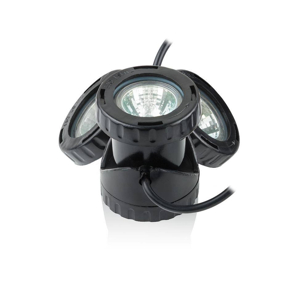 Alpine Black PVC 20-Watt Halogen Pond Lights with Transformer