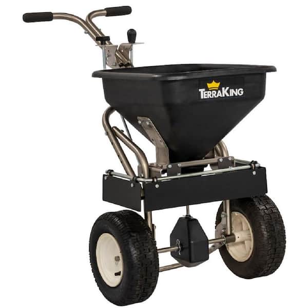 TerraKing Commercial 70 lb. Capacity Push Salt Broadcast Spreader