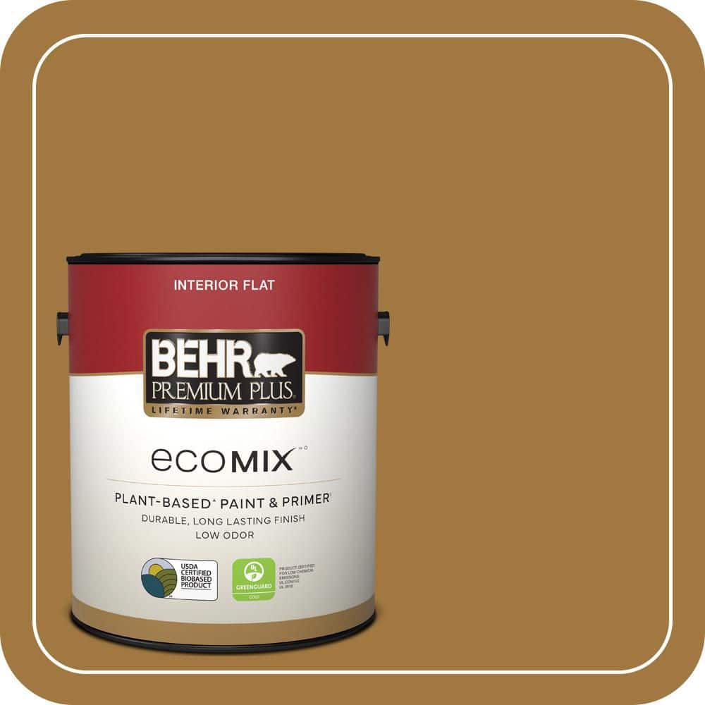 1 gal. #310F-6 Goldenrod Tea Flat EcoMix Plant-Based Interior Paint & Primer price history on PriceWatchPro