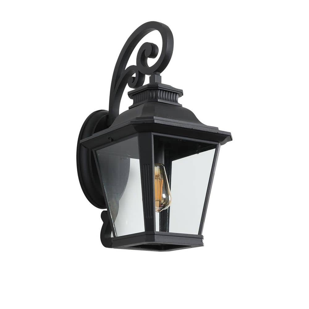 1-Light 21 in. H Black Wall Sconce with Clear Glass Shade (Bulb Not Included) price history on PriceWatchPro