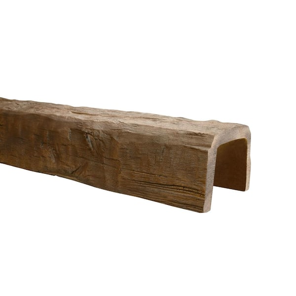 American Pro Decor 6-5/8 in. x 7-1/2 in. x 12.75 ft. Medium Oak Hand Hewn Faux Wood Beam