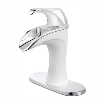 Chrome White Bathroom Sink Faucets The Home Depot - Home Depot Bathroom Sinks Faucets