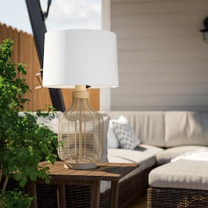Palmdale 29 in. Gray Outdoor/Indoor Table Lamp