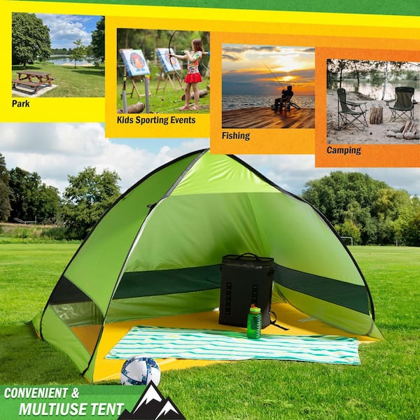 Wakeman Outdoors Pop Up Beach Tent with UV Protection and