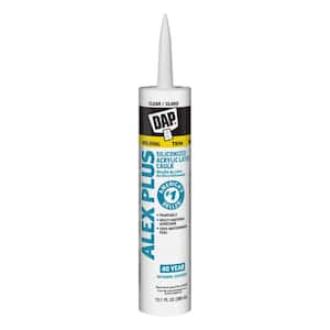 ALEX PLUS 10.1 oz. Clear Acrylic Latex Caulk Plus Silicone