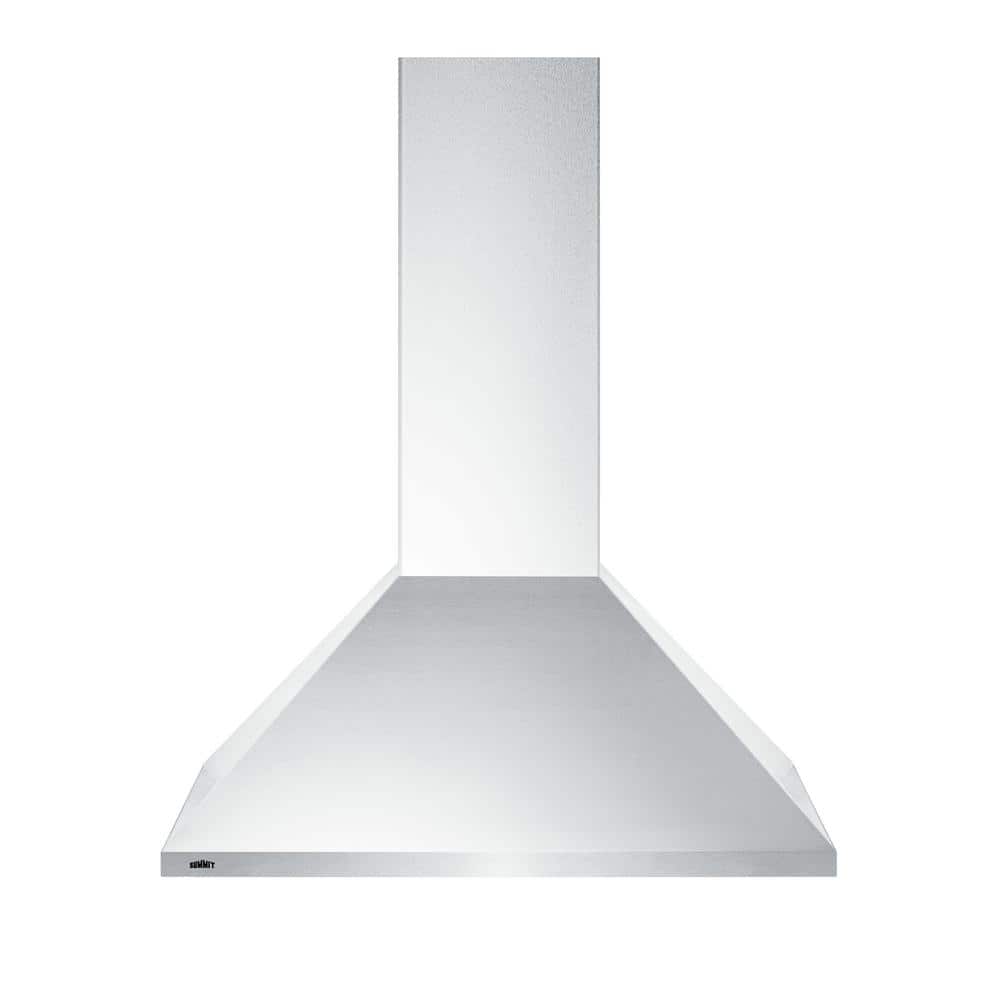 Summit Appliance 30 in. Convertible Wall Mount Range Hood in Stainless Steel with 2 Charcoal Filters, Silver