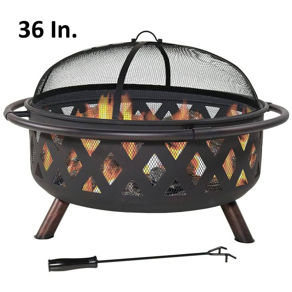 Reviews for Pyramid Home Decor 30 in. W x 12 in. H Round Outdoor Metal