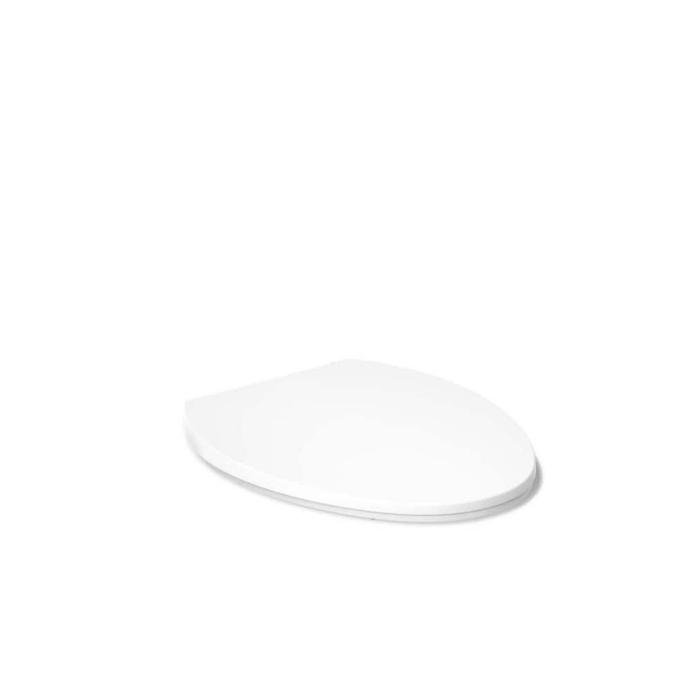 White Quiet-Close Elongated Toilet Seat with ReadyLatch