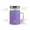 JoyJolt 12 oz. Purple Stainless Steel Vacuum Insulated Travel Coffee Mug  Tumbler with Lid & Handle JVI10505 - The Home Depot