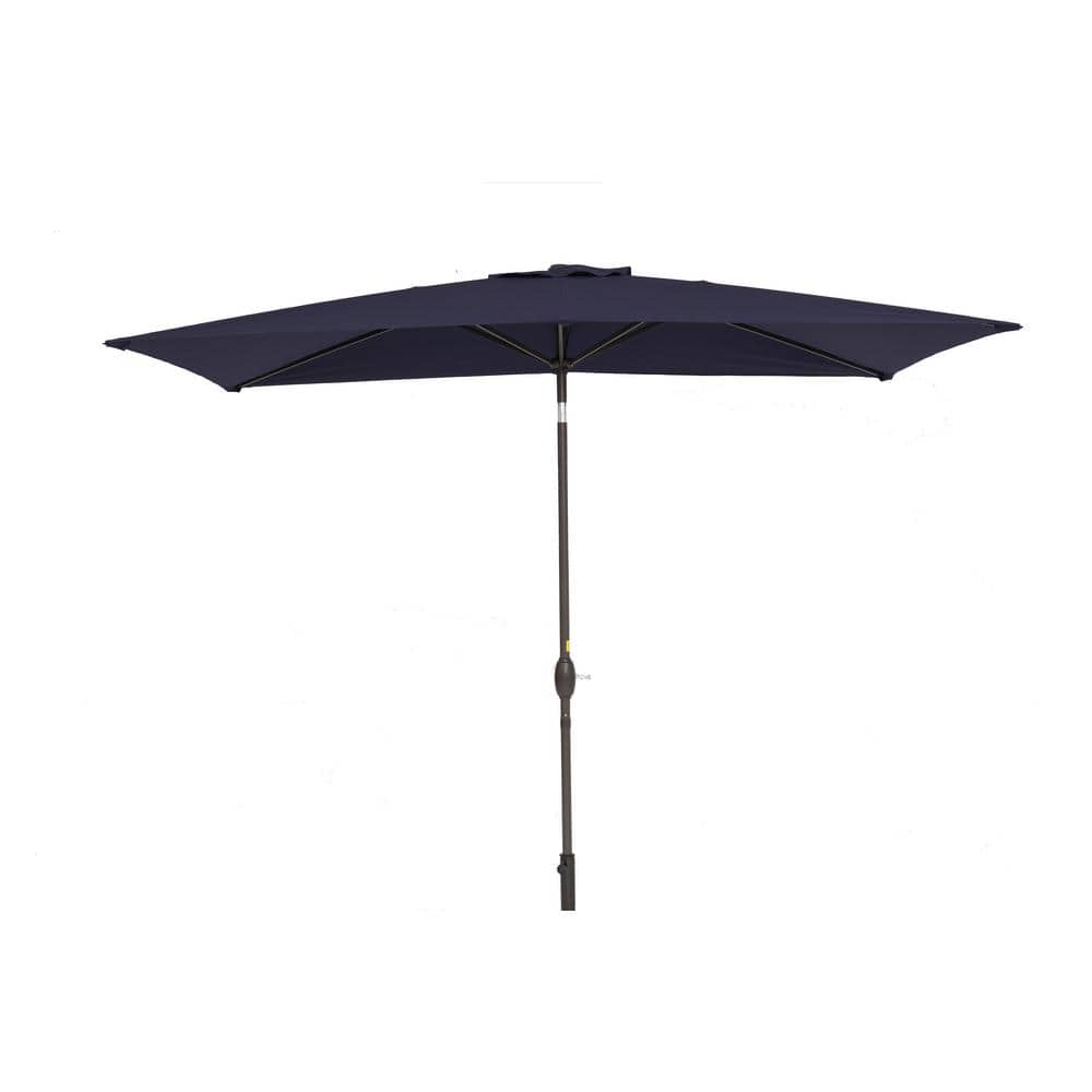 10 ft.x 7 ft. Rectangle Solution-Dyed Fabric Aluminum Market Patio Umbrella