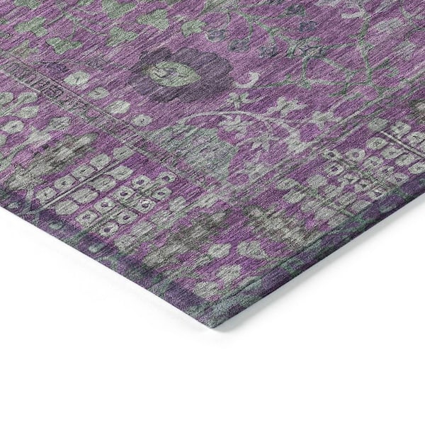 Chantille Machine Washable Indoor/Outdoor Abstract ACN2231 Purple 3 ft. x 5 ft. Area Rug