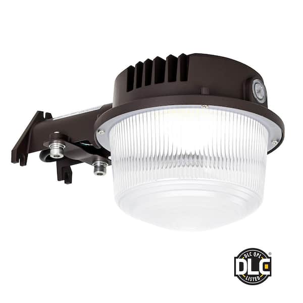 IBRIGHT 40-Watt, 300-Watt Equivalence Integrated LED Bronze Weather Resistant with Photocell Sensor Area Light, 5000K