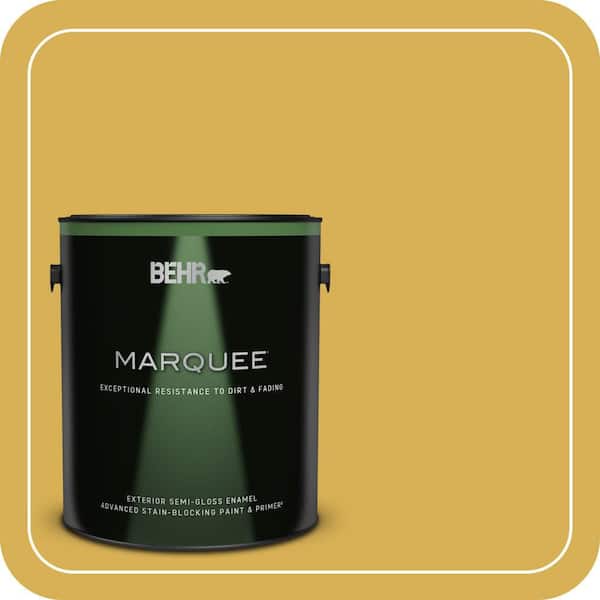 BEHR MARQUEE 1 gal. #370D-6 Golden Cricket Semi-Gloss Enamel Exterior Paint & Primer