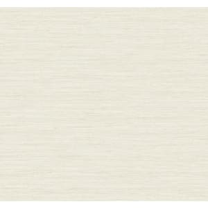 Textile Effect Horizontal Cream Paper Non-Pasted Strippable Wallpaper Roll (Cover 60.75 sq. ft.)