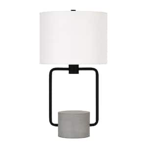 Howland 22 in. Blackened Bronze and Concrete Table Lamp
