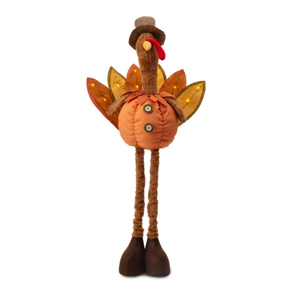 37in. Fabric LED Turkey w/ Telescoping store Legs Thanksgiving Standing Decor