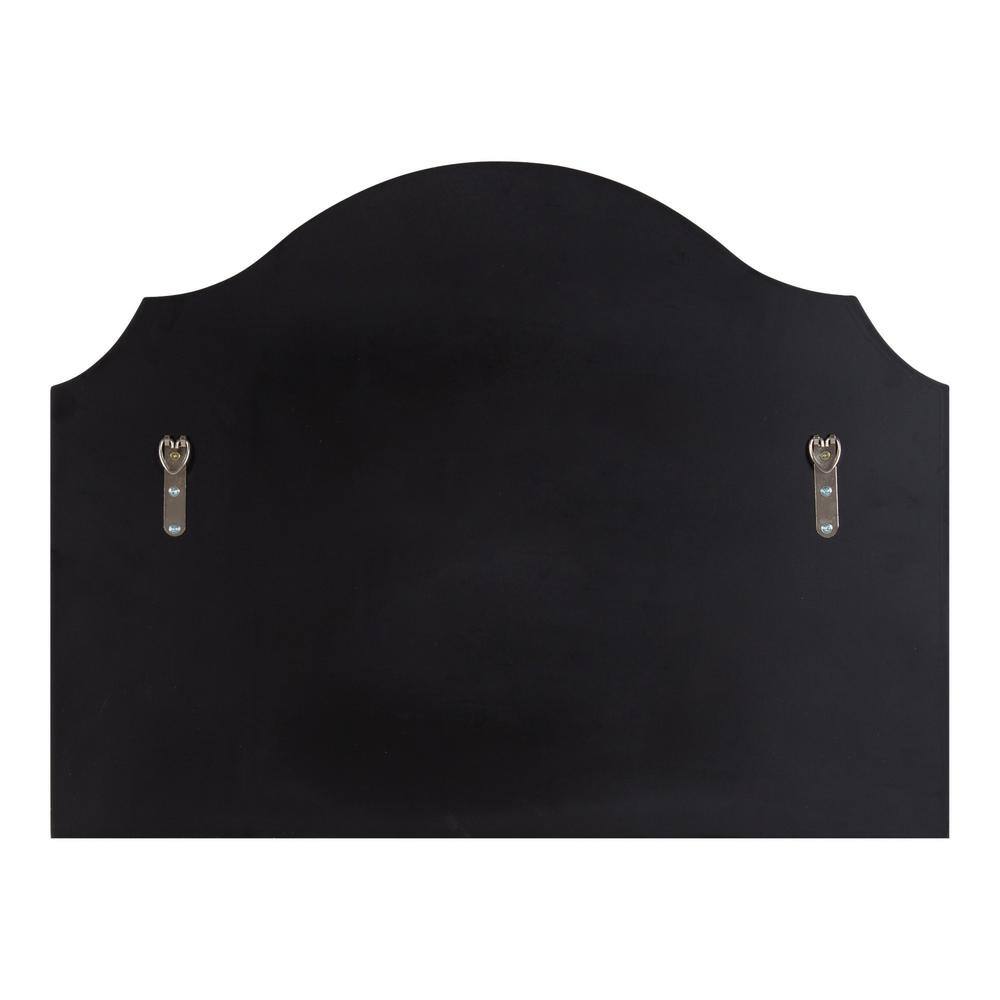 Elegant Moroccan-Inspired Black Wood Full-Length Mirror
