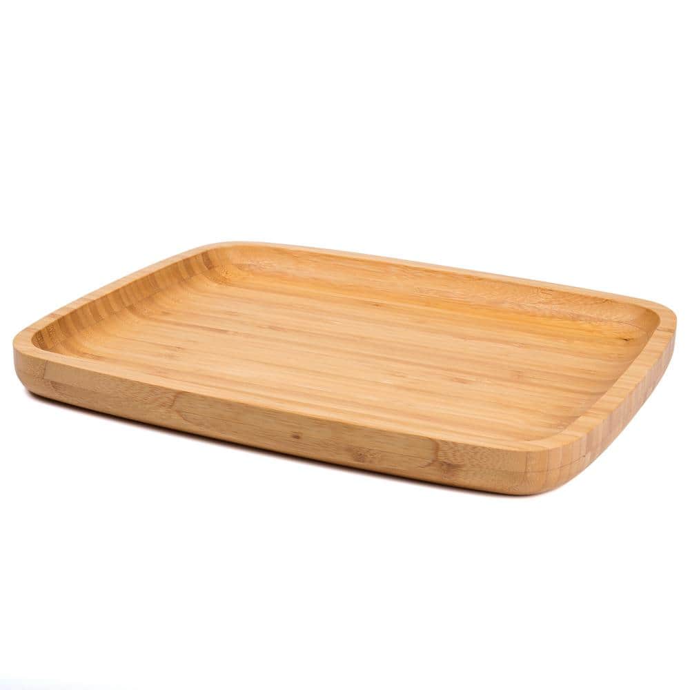 Bamboo Tray Wood Serving Plates Tray Decoration Dessert Plate Fruit Plate