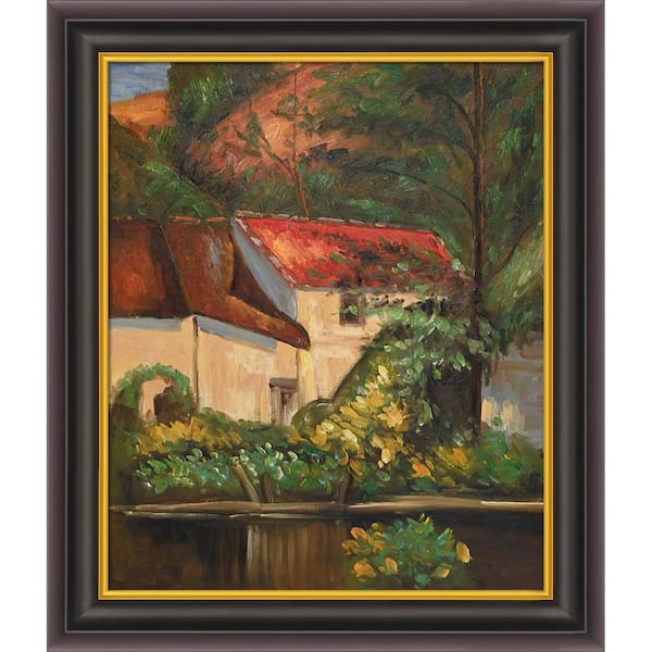 LA PASTICHE House of Piere La Croix by Paul Cezanne Opulent Framed Abstract Oil Painting Art Print 26 in. W. x 30 in.