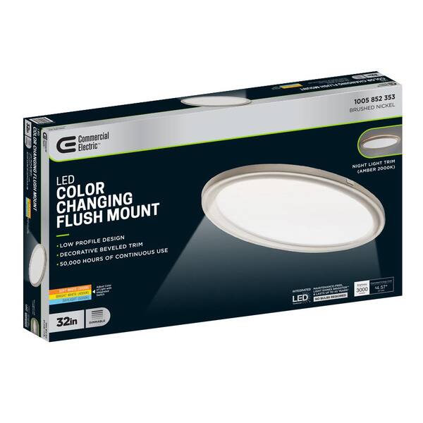 commercial electric led color changing low profile flush mount