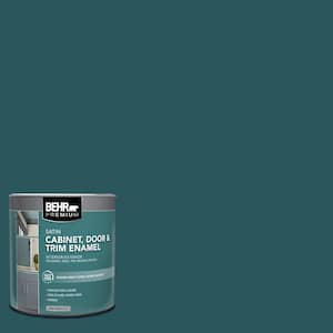 1 qt. #MQ6-01 Ocean Abyss Satin Enamel Interior/Exterior Cabinet, Door & Trim Paint