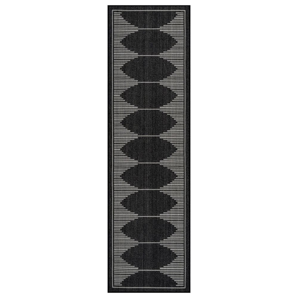 Geometric Black/Ivory Easy-Care Jute-Style Indoor/Outdoor Flat Woven 2 ft. 3 in. x 6 ft. Black Area Rug price history on PriceWatchPro