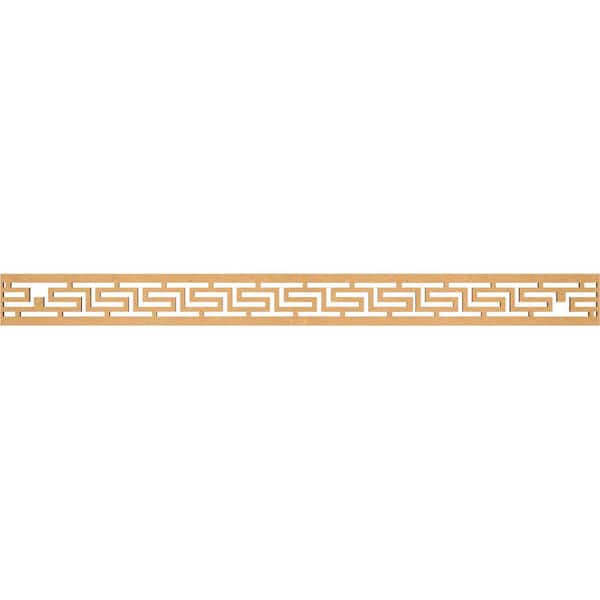 Ekena Millwork Tulum Fretwork 0.25 in. D x 46.375 in. W x 4 in. L MDF Wood Panel Moulding