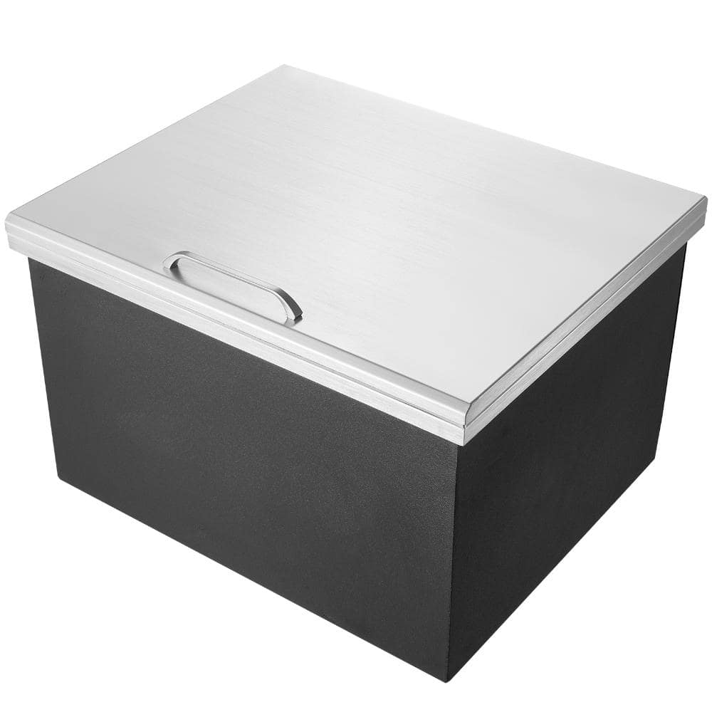 Drop in Ice Chest 28 in. x 16 in. x 17 in., 87.4 qt. SUS304 Stainless Steel Ice Cooler with Hinged Cover