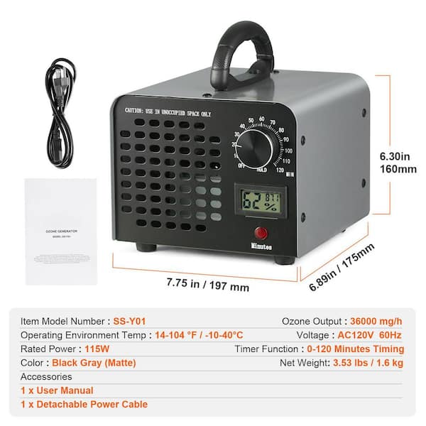 SKYSHALO Ozone Machine 3230 Sq. Ft. HEPA - Type Ozone Generator in