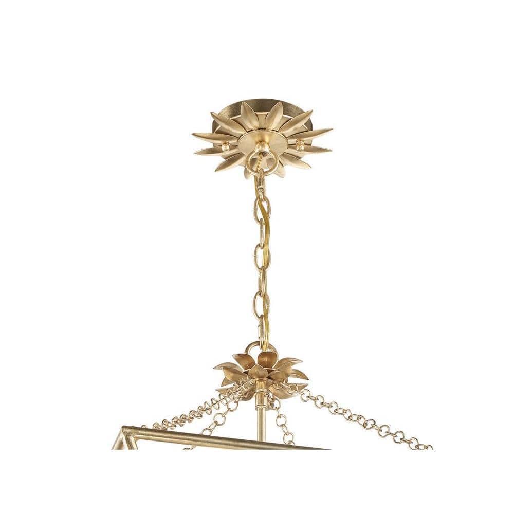 Mini Antique Gold Crystal 3-Light Lantern
