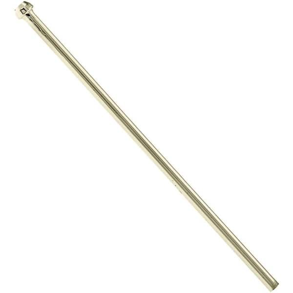 Westbrass 3/8 in. O.D. x 12 in. Brass Bullnose Riser for Faucet Supply in Polished Brass