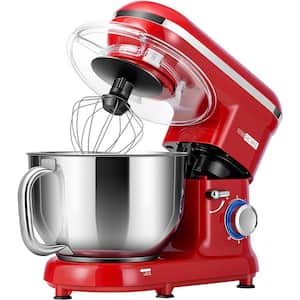 6 qt. 10-Speed Bright Red Electric Stand Mixer with Accessories