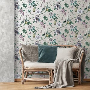 Sierra Silver Floral Textured Non-Pasted Peelable Paper Wallpaper