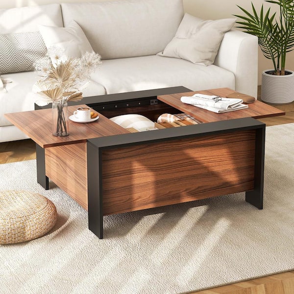 Slide top coffee table discount