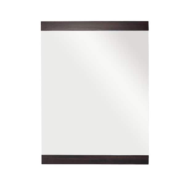 23.6 in. W x 31.5 in. H Rectangular Framed Bathroom Vanity Mirror in Dark Gray