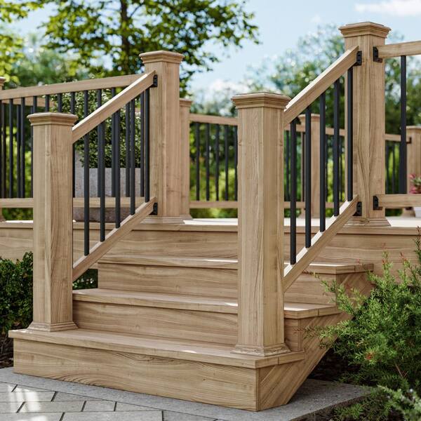 Deckorators 26 in. x .75 in. Textured Black Aluminum Square-Shaped Estate Baluster (100-Pack)