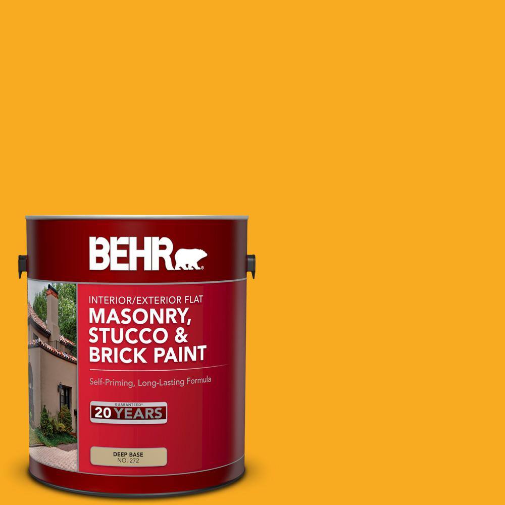 1 gal. #P270-7 Sunny Side Up Flat Interior/Exterior Masonry, Stucco and Bri