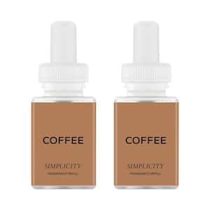Coffee by Simplicity - Smart Vial Refill Dual Pack for Smart Fragrance Diffusers - up to 120 hours of scent per vial