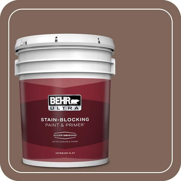 BEHR ULTRA 5 gal. Home Decorators Collection #HDC-AC-05 Cocoa Shell Extra Durable Flat Interior Paint & Primer