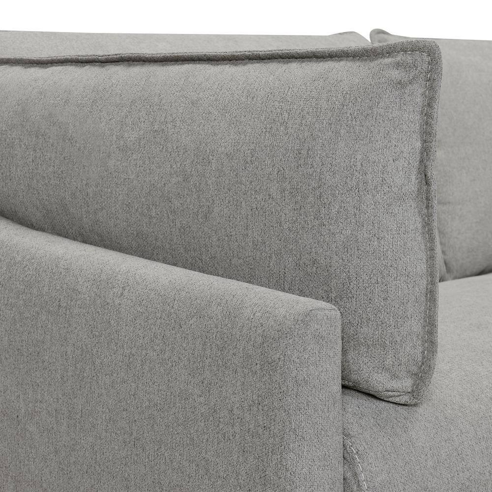 Juliett 80" Gray Fabric Power Reclining Sofa with Removable Cushions