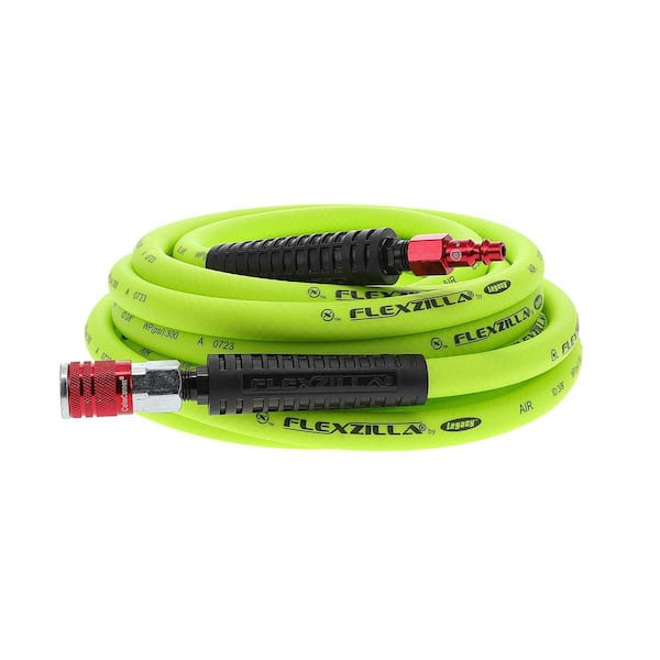 3/8 in. x 25 ft. Air Hose with Red Type D Coupler and Plug